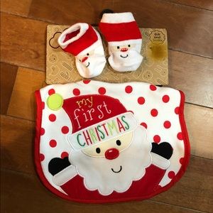 Baby Essentials My first Christmas bin and footies set